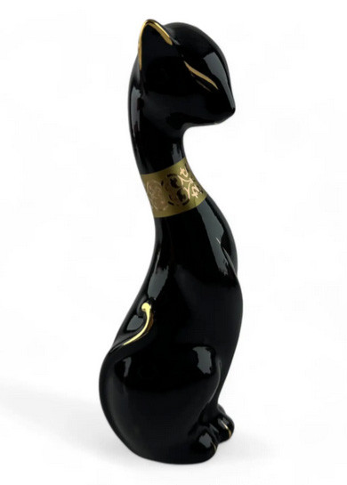 Статуетка з кераміки Чорна кішка, фото 1