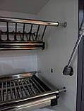 Сушка для посуду Т5 фасад 600 GIFF нержавіюча сталь (2 полиці і 1 піддон), фото 2