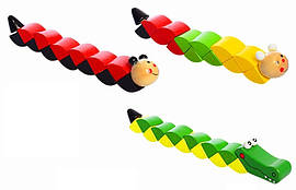 Дитяча дерев'яна іграшка змійка