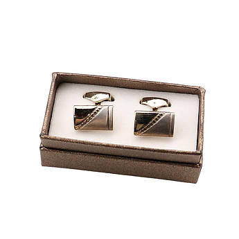 Запонки у золотому кольорі чоловічі Pierre Cavelli Z2132