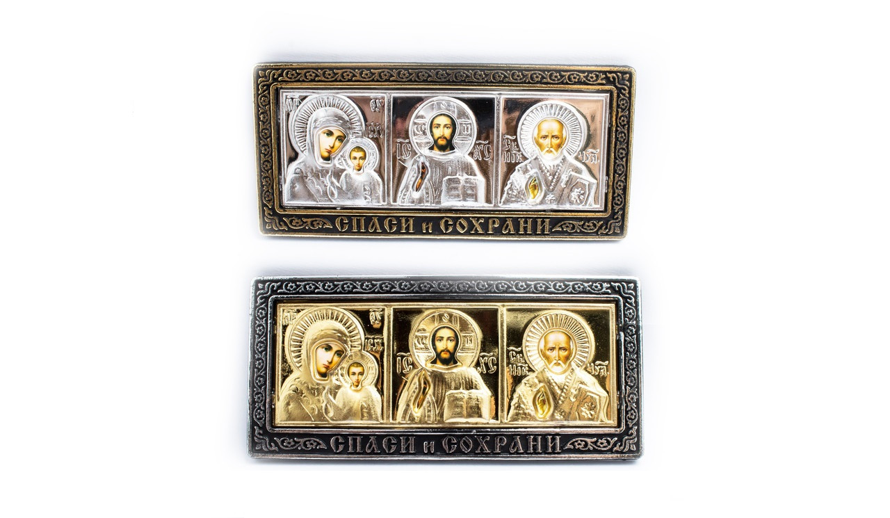 Іконка з ликами Святих в машину