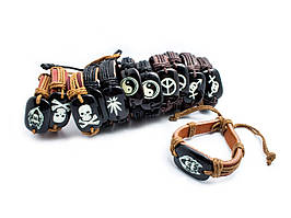 Модний чоловічий шкіряний браслет