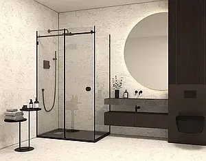 Душова кабіна BRIGHT, 8 мм скло, універсальна кутова з розсувними дверима, під індивідуальні розміри