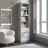 Пенал з відкритими полицями та ящиками з фасадами без ручок R-25, фото 9