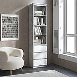 Пенал з відкритими полицями та ящиками з фасадами без ручок R-25, фото 10