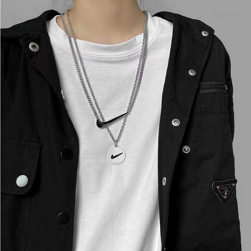 Набір з 2-х трендових ланцюгів в кольорі срібло біжутерія