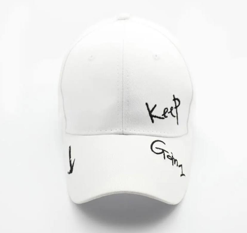 Кепка біла з написами, бейсболка унісекс, FS-2012,1