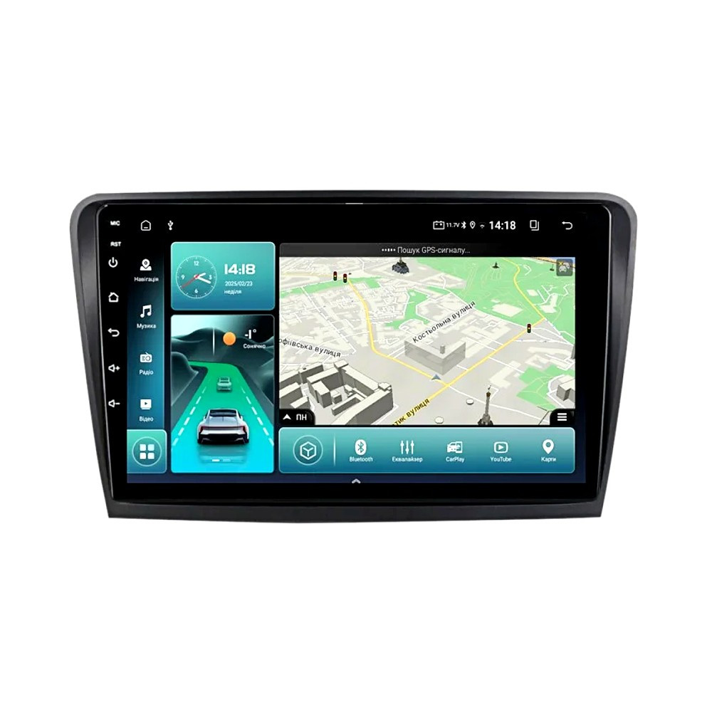 Штатна магнітола андроїд Skoda Super B 2008-14, Автомагнітола 2 дин 2/32, штатний головний пристрійшкода, фото 1