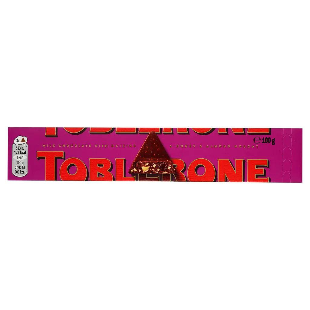 Шоколад молочний Toblerone Frut & Nut (родзинки, нуга з меду, горіх-мигдаль), 100 г, фото 1