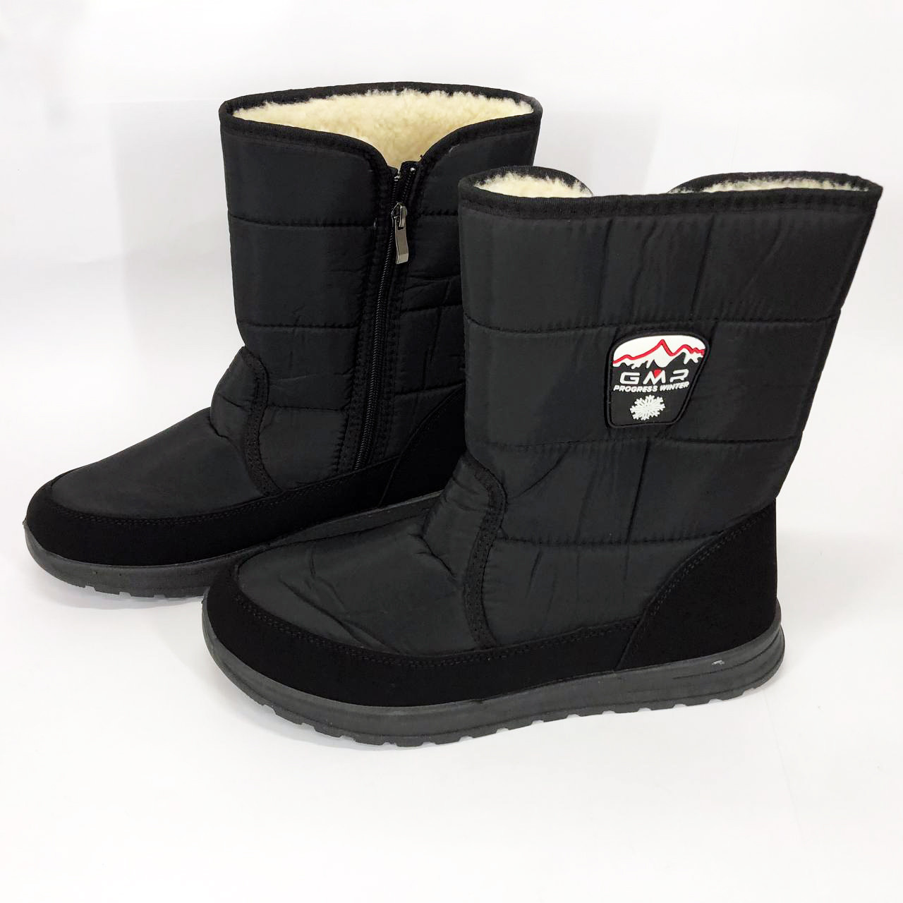 Зручні черевики для роботи, Гумові утеплені чоботи чоловічі короткі, Осіннє утеплене взуття DH-21, фото 1