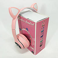 Навушники зі маленькими котячими вушками що світяться, Навушники-котячі з підсвічуванням і Bluetooth FQ-48
