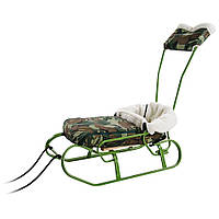 Чохол на санки "Конверт з муфтою" камуфляж/хутро