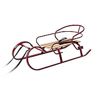 Санки "Снігур" бордові + спинка