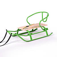 Санки "Комета" салатові + спинка