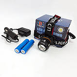 Легкий налобний ліхтар для риболовлі Bailong BL-T06B-P90, Ліхтар на лоб для будівельних робіт MQ-53, фото 3