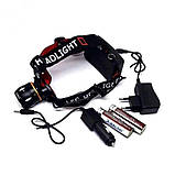 Легкий налобний ліхтар для риболовлі Bailong BL-T06B-P90, Ліхтар на лоб для будівельних робіт MQ-53, фото 6
