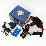 Легкий налобний ліхтар для риболовлі Bailong BL-T06B-P90, Ліхтар на лоб для будівельних робіт MQ-53, фото 7