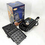 Електрогриль притискний ребристий Magio, Контактний гриль для кафе, Гриль притискний хороший WX-77, фото 4