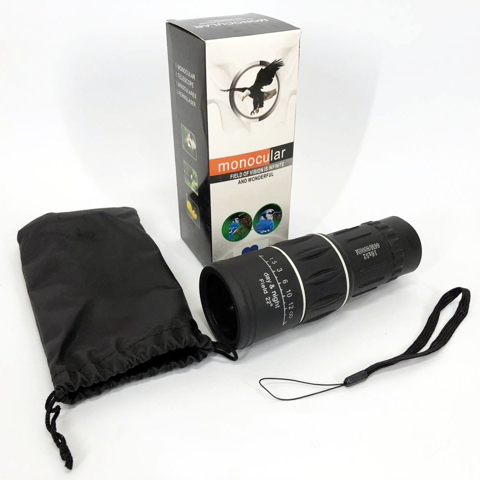 Монокуляр Bushnell 16x52 PowerView монокль, Бушнел, підзорна труба з чохлом CL-80, фото 1