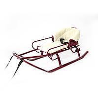 Чохол на санки бордо "Матрац" хутро