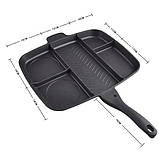 Сковороди з покриттям від пригорання UNIQUE, Сковорода кухонна для кухні, Сковорода фірмова CI-10, фото 7