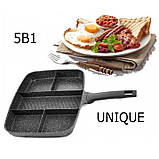 Сковороди з покриттям від пригорання UNIQUE, Сковорода кухонна для кухні, Сковорода фірмова CI-10, фото 10