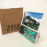 Настільний годинник з електронною індикацією DS-6608, Настільний годинник з підсвічуванням VQ-80, фото 2