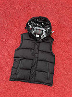 Куртка Burberry Пуховик Зимний Черный Съемные Рукава Жилетка Теплая Стильная Куртка Верхняя Одежда