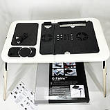 Підставка для ноутбука з кулером LD-09 E-Table, Підставка для ноутбука з тихим вентилятором KF-84, фото 3