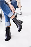 Шкіряні чорні жіночі черевики демісезон розмір 36, фото 4