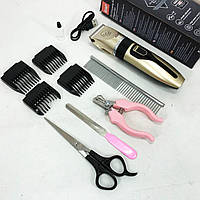 Машинка для стрижки собак і котів триммер машинки для грумінгу RAF R.436 набір для стрижки тварин XH-40