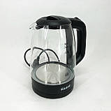 Потужний електричний чайник від розетки Magio, Безшумний електричний чайник з підсвічуванням BX-37, фото 6