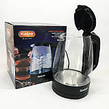 Потужний електричний чайник від розетки Magio, Безшумний електричний чайник з підсвічуванням BX-37, фото 7