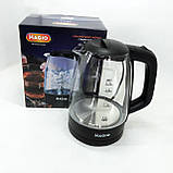 Потужний електричний чайник від розетки Magio, Безшумний електричний чайник з підсвічуванням BX-37, фото 5