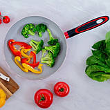 Сковорода гриль зручна MG-1178 26 см, Зручна сковорода для порцій без рослинної олії LI-22, фото 4