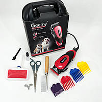 Машинка Gemei GM-1023 для стрижки тварин з 4 насадками для будь-якого типу вовни + ножиці та гребінець GU-58