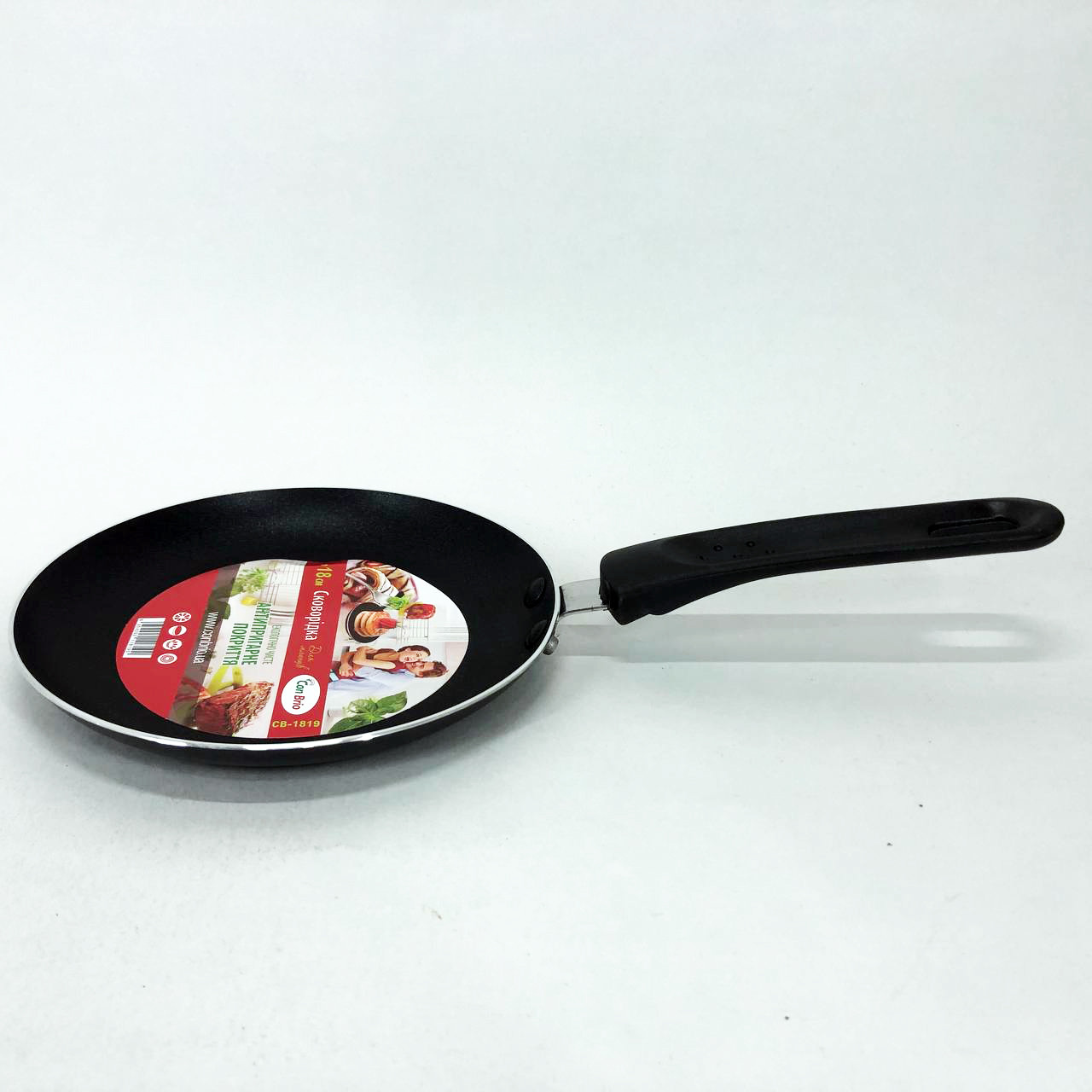 Сковорода з бакелітовим покриттям Con Brio СВ-1819 18см, Сковорідка фірмова, Сковорода якісна гриль OA-36, фото 1