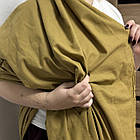 Льон з віскозою, золота олива, фото 4