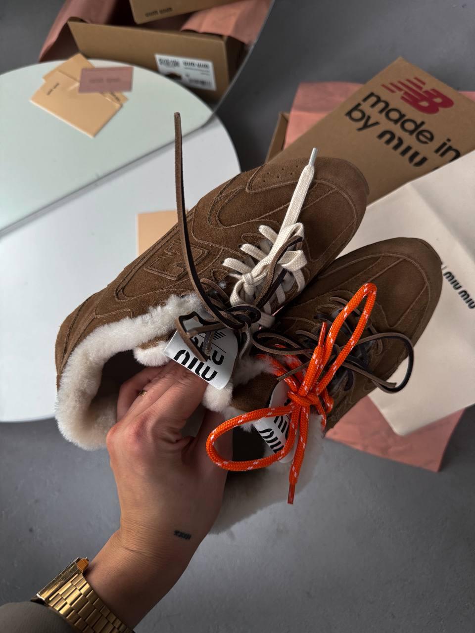 miu miu ✖new balance ブラウン スニーカー 37 楽天市場】MIUMIU ミュウミュウ ニューバランス574 レディース