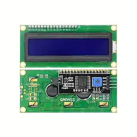 Дисплей LCD 1602 16x2 для Arduino з блакитним підсвічуванням та підтримкою кирилиці 5 У 2 рядки 16 символів