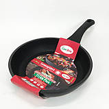 Надійна сковорода з антипригарним покриттям Con Brio СВ-2425 24 см, Сковорода глибока для дому EA-42, фото 3