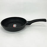 Надійна сковорода з антипригарним покриттям Con Brio СВ-2425 24 см, Сковорода глибока для дому EA-42, фото 6