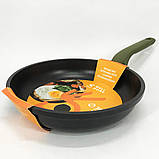 Сковорода глибока алюміній, Оригінальна сковорода з антипригарним покриттям для варіння MW-12, фото 2