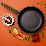 Сковорода глибока алюміній, Оригінальна сковорода з антипригарним покриттям для варіння MW-12, фото 5