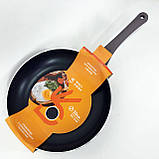 Сковорода з антипригарним покриттям внутрішньої поверхні, Сковорода зручна на кухню WV-93, фото 9