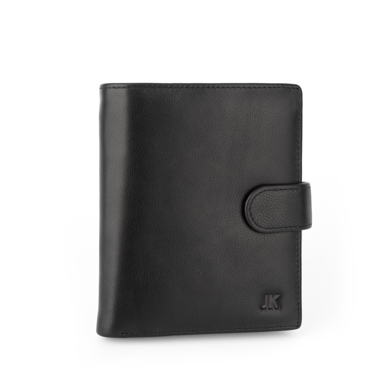 Гаманець чоловічий шкіряний з відділом для прав JK 007 чорний, фото 1