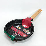 Сковорода з ручкою алюміній Con Brio CB-2006 20 см, Лита сковорода з антипригарним покриттям VJ-16, фото 6