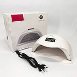 Манікюрна лед лампа для полімеризації твердих гелів, Лампа для манікюру і педикюру з таймером LS-14, фото 4