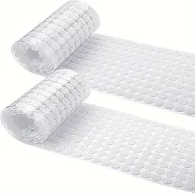 Липучки кружки 20 мм самоклеючі для рукоділля та організації предметів 1000 пар білі