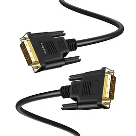 Кабель DVI-D 1.8 м для підключення моніторів та проекторів із позолоченими контактами 24K висока передача сигналу